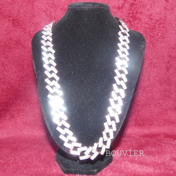 Bouvier Jewelry Other - 18K Rose Gold Diamond London Cuban Link Chain